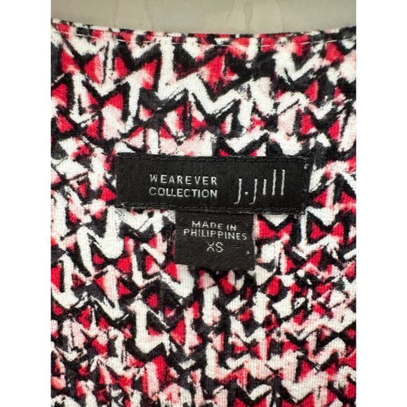 J.JILL | Wearever Abstract Print Knit Tunic Top | Size XS - Picture 6 of 8